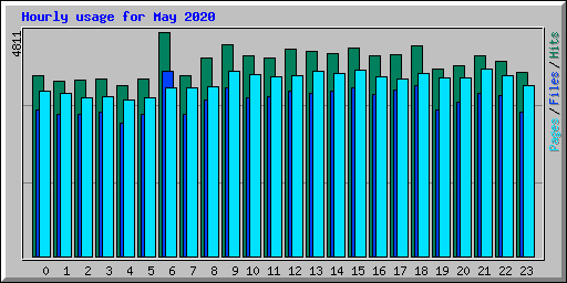 Hourly usage for May 2020