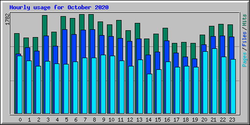 Hourly usage for October 2020
