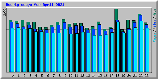 Hourly usage for April 2021