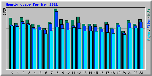 Hourly usage for May 2021