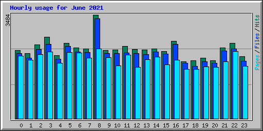 Hourly usage for June 2021