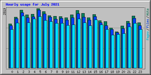 Hourly usage for July 2021