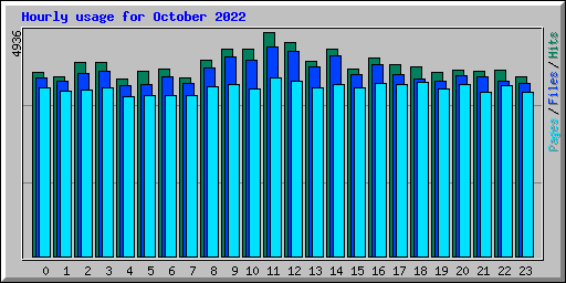 Hourly usage for October 2022
