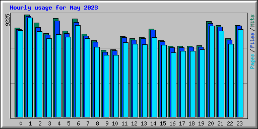 Hourly usage for May 2023