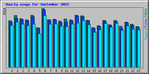 Hourly usage for September 2023