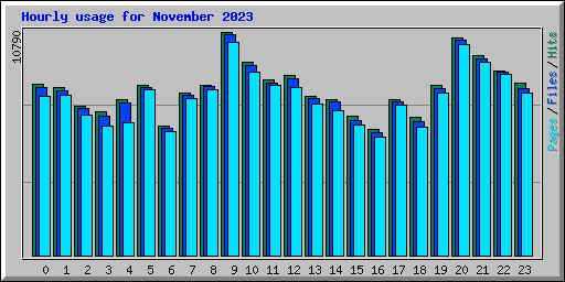 Hourly usage for November 2023