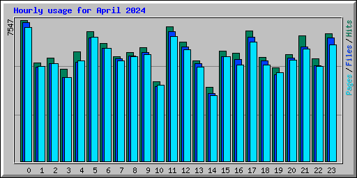 Hourly usage for April 2024