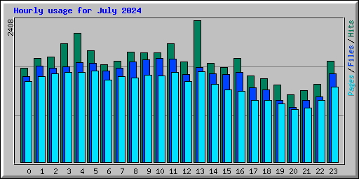 Hourly usage for July 2024