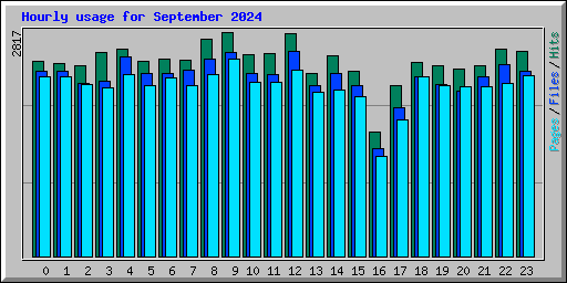 Hourly usage for September 2024