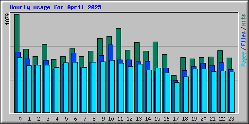 Hourly usage for April 2025