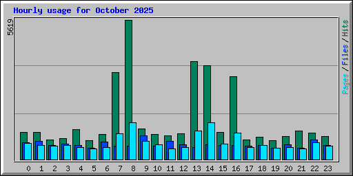 Hourly usage for October 2025