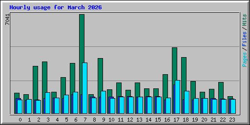 Hourly usage for March 2026